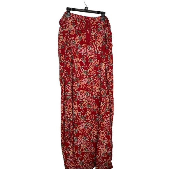CHANCES R 2X RED FLORAL Women's Skirt - Picture 1 of 9